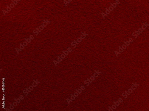 Felt dark red soft rough textile material background texture close up,poker table,tennis ball,table cloth. Empty new fabric background..