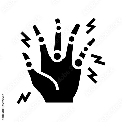 rheumatoid arthritis glyph icon vector. rheumatoid arthritis sign. isolated contour symbol black illustration