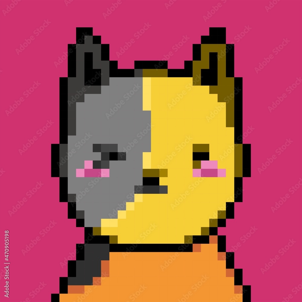 cute cat illustration pixel art design style cute cat illustration pixel art design style