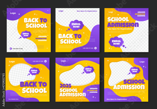 School admission social media post template