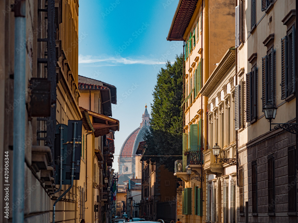 The street in city Florence Italy