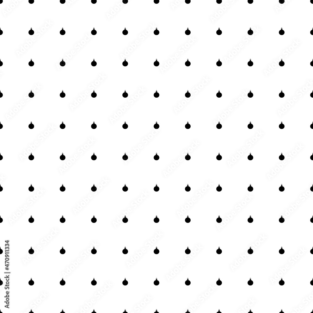 Square seamless background pattern from black Christmas tree toys. The pattern is evenly filled. Vector illustration on white background Square seamless background pattern from black Christmas tree toys. The pattern is evenly filled. Vector illustration on white background