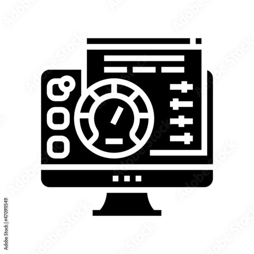 utility software glyph icon vector. utility software sign. isolated contour symbol black illustration