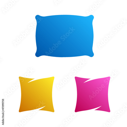 pillow vector illustration logo icon set clipart