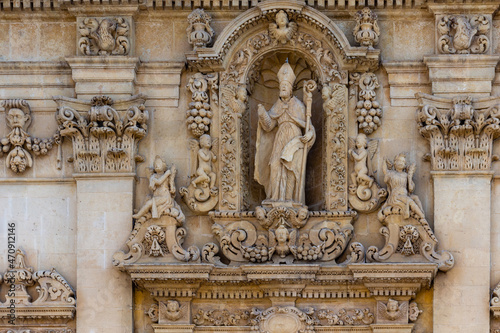 Puglia - Vernole, particolare della facciata di Maria SS Assunta