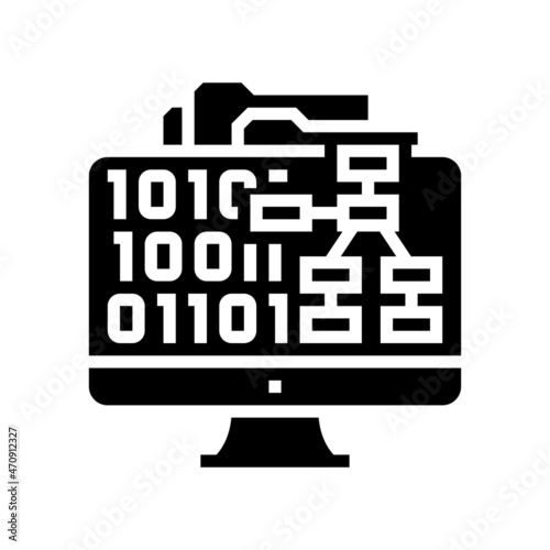 system software glyph icon vector. system software sign. isolated contour symbol black illustration