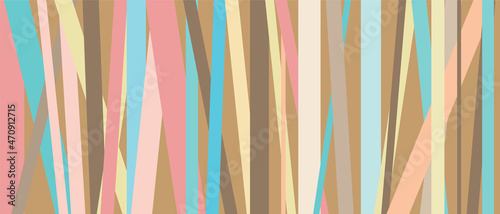 Striped background with geometric shapes. Template for wallpaper, screensavers, modern design in postel shades of color.