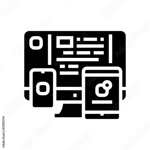 application software glyph icon vector. application software sign. isolated contour symbol black illustration