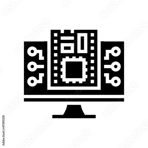 firmware software glyph icon vector. firmware software sign. isolated contour symbol black illustration