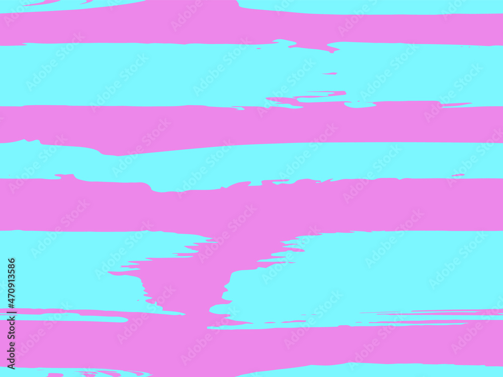 Trendy watercolor pattern with colored stripes painted with a brush.