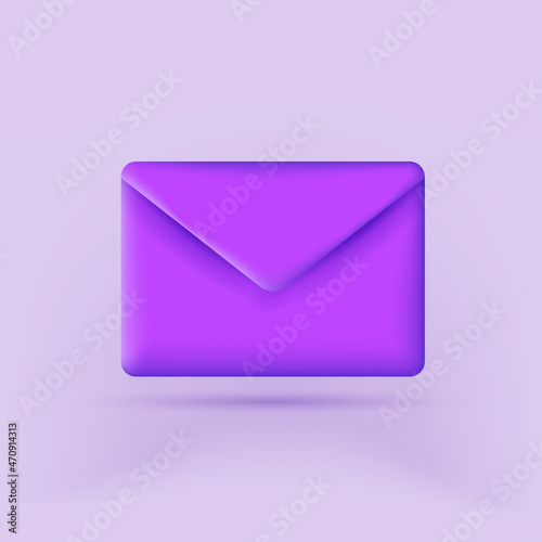 3D envelope icon design vector illustration