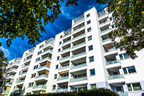 typical old plattenbau in austria photo