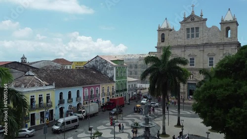 salvador, bahia, brazil - november 20, 2021: view of the Cathedral Basilica of Salvador in Pelourinho. photo