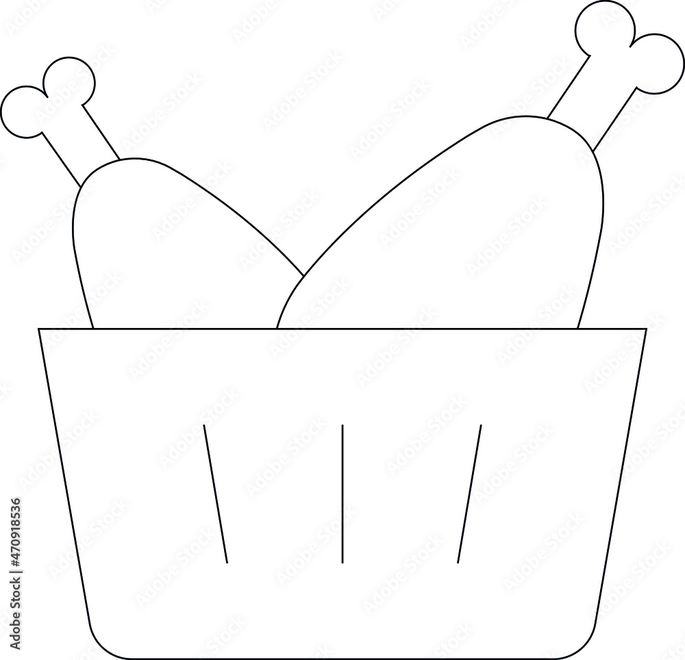 fast food icons chicken leg and fried chicken fast food icons chicken leg and fried chicken