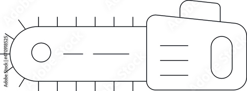 halloween icons chainsaw and saw