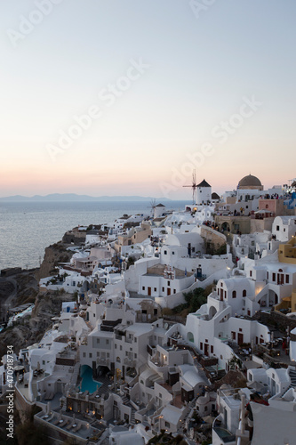 Oia village on Santorini is...