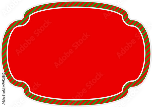 Christmas vintage labels in red. Decoration for postcards
