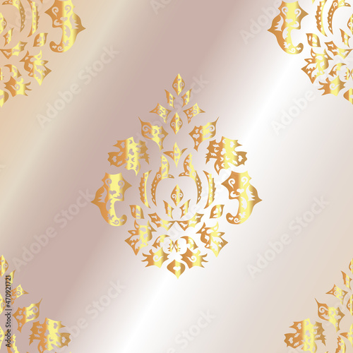 seamless pattern with vintage elements on colorful background