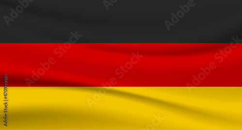 Flag of Germany silk - Vector