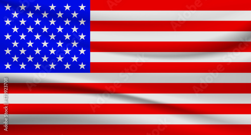 Flag of American silk - Vector
