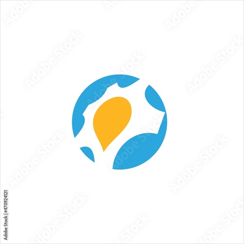 pin logo vector template service