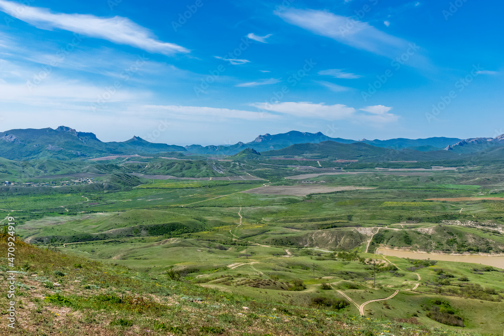 Panorama of the Crimean mountains. Panorama of the Crimean mountains.