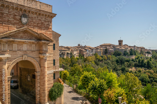 View on the city of Recanati, Marche - Italy photo
