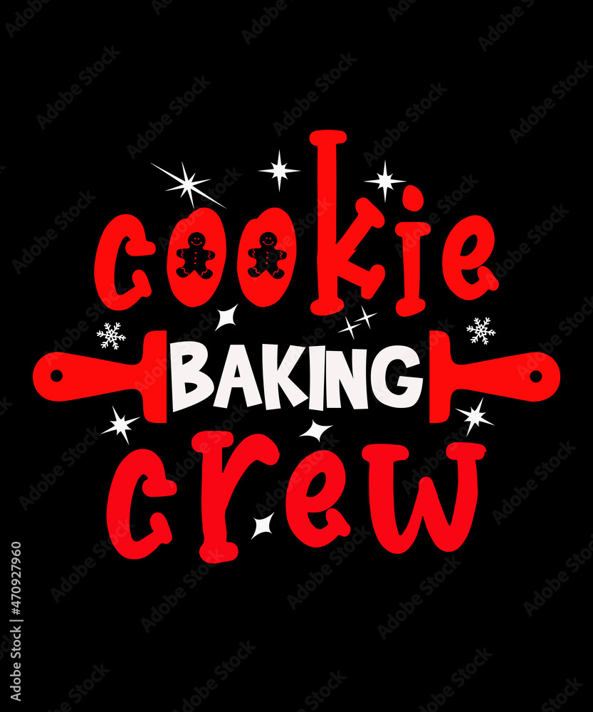 Cookie Baking Crew Christmas T-shirt Design