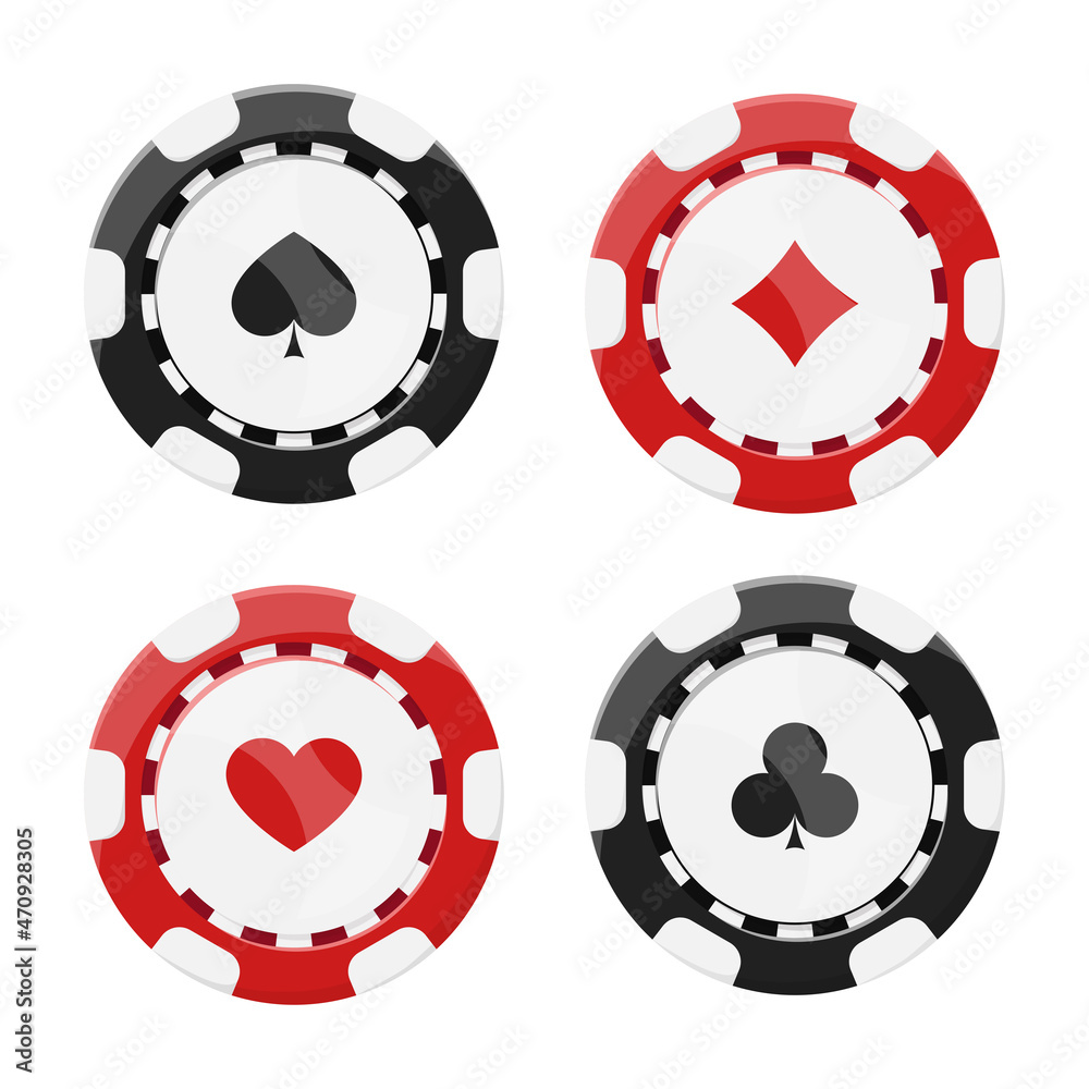 Set of poker chips, casino chips, poker chips vector illustration. Set of poker chips, casino chips, poker chips vector illustration.