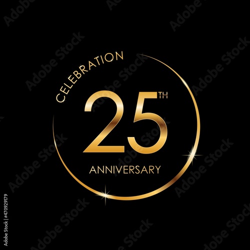 Template logo 25th Anniversary, Logo Vector Illustration, EPS 10