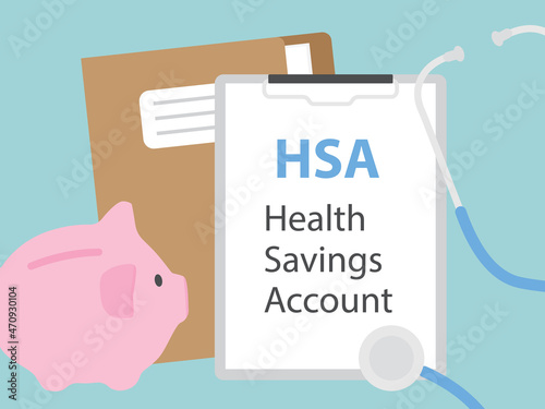 HSA Health Savings Account concept- vector illustration