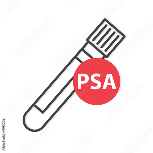 PSA (Prostate-Specific Antigen) blood test tube- vector illustration photo