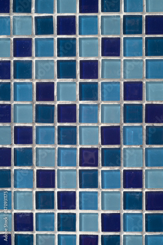 blue mosaic tiles background