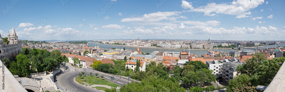 Panoramic view from Fishermen's Bastion Budapest