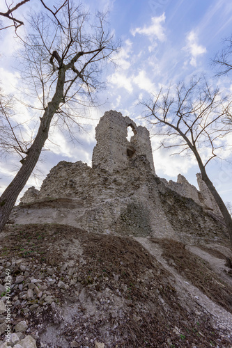 Wall details of Vitany Castle ruin