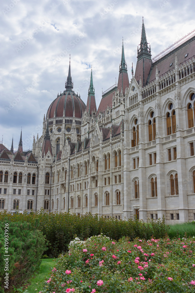 North wing of Hungarian parliament detail