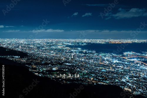 Plakat 神戸 摩耶山 六甲山展望台からの夜景