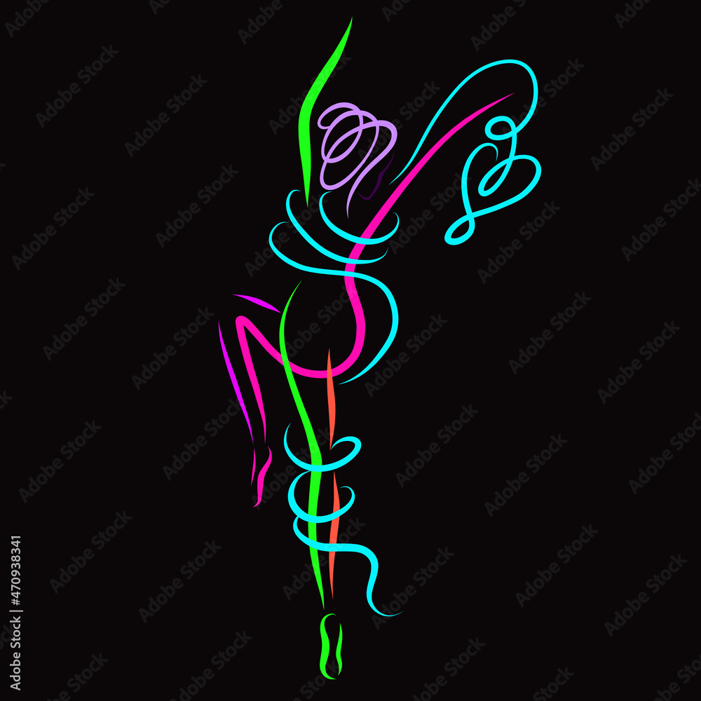 dance of a beautiful woman with a ribbon creating a heart shape dance of a beautiful woman with a ribbon creating a heart shape