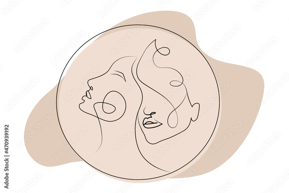 Abstract line portrait Abstract line portrait