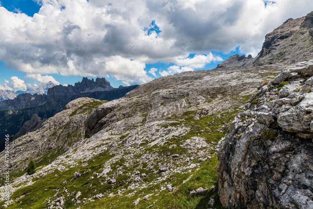 Dream Dolomites. Nuvolau, Arvelau and five towers. Dream Dolomites. Nuvolau, Arvelau and five towers.