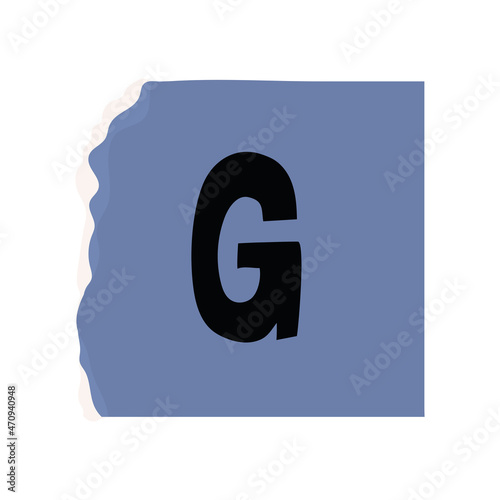 ransom note with letter G