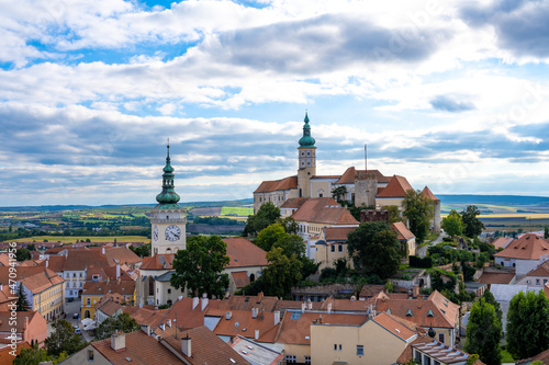 Obraz na płótnie view on Old town of Mikulov on Moravia region in southern Czech republic w salonie