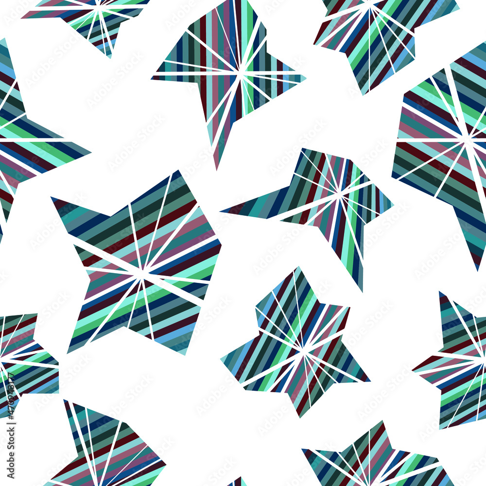 seamless abstract pattern of multicolored shapes in the form of shards on a white background for prints on fabrics, clothing, packaging and for interior decoration seamless abstract pattern of multicolored shapes in the form of shards on a white background for prints on fabrics, clothing, packaging and for interior decoration