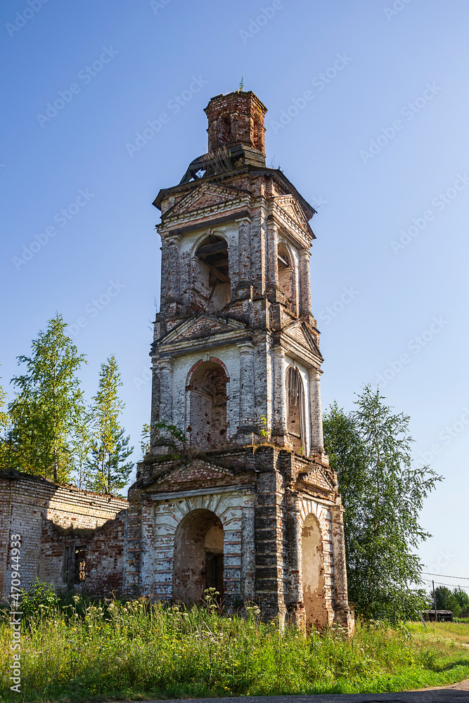 abandoned orthodox bell tower