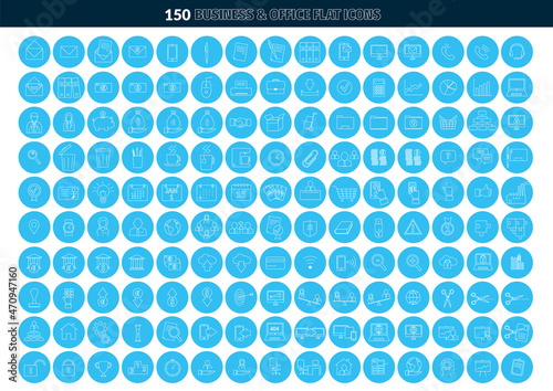 collections d'icônes ou pictogrammes sur le thème du travail, de la finance ou de la vie au bureau