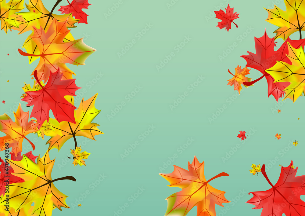 Autumnal Leaf Background Green Vector. Foliage Abstract Texture. Yellow Bright Plant. Season Leaves Card. Autumnal Leaf Background Green Vector. Foliage Abstract Texture. Yellow Bright Plant. Season Leaves Card.