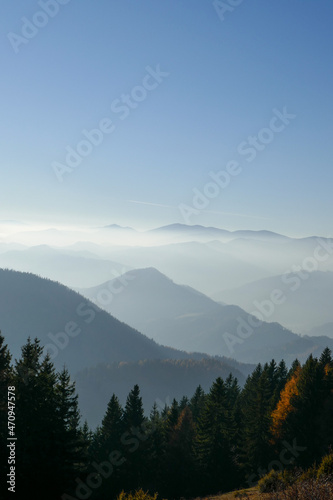 Mountain landscape in Austria. Alps, landscape on a sunny day.