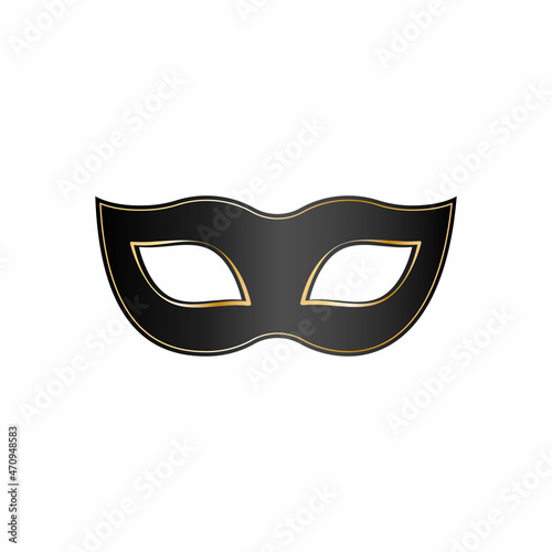 Obraz na płótnie Vector illustration of black and gold mask w salonie