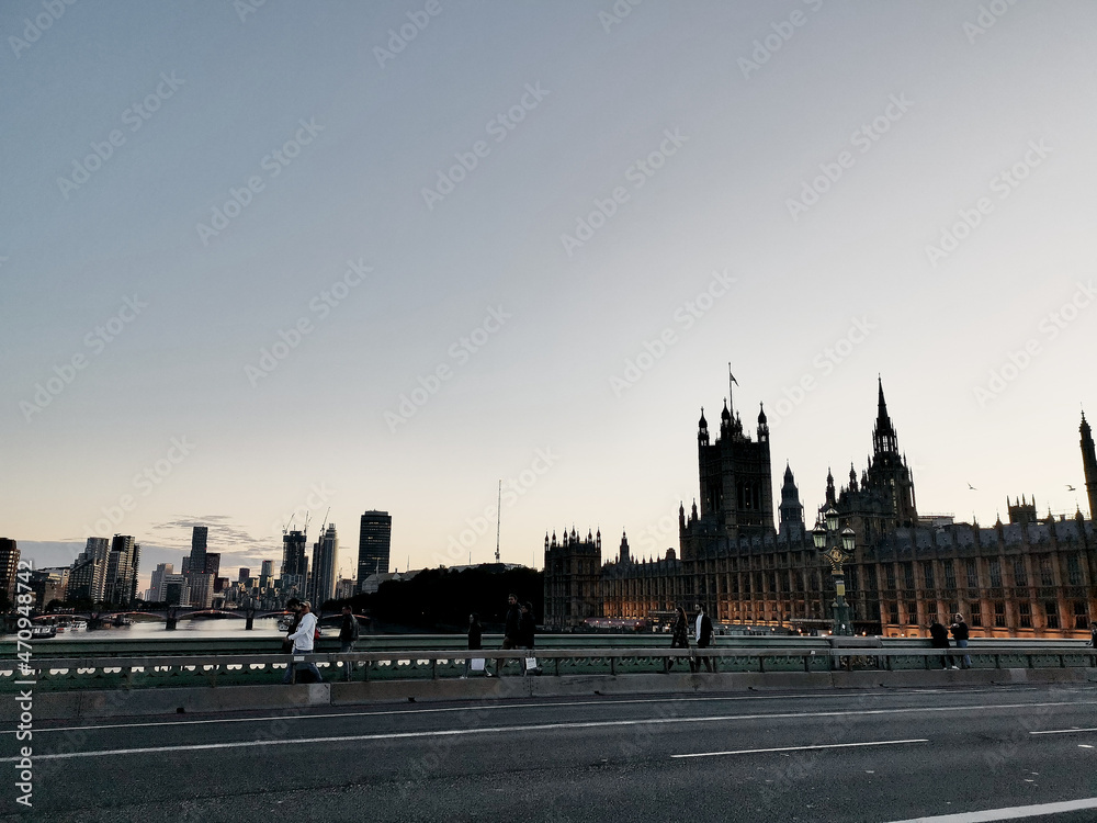 Westminster Abbey big ben in the united kingdom london uk capital tower river bridge at the evening sunset afternoon
