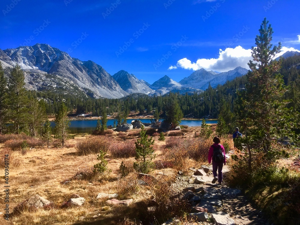 Hiking in the Valley of the Little Lakes, John Muir Wilderness, California